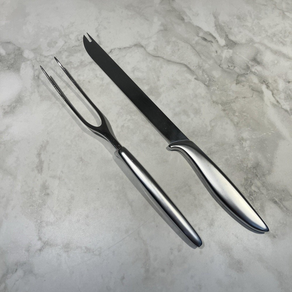 2-Piece Carving Set Fork Knife Gerber Legendary Blades with Box Vintage